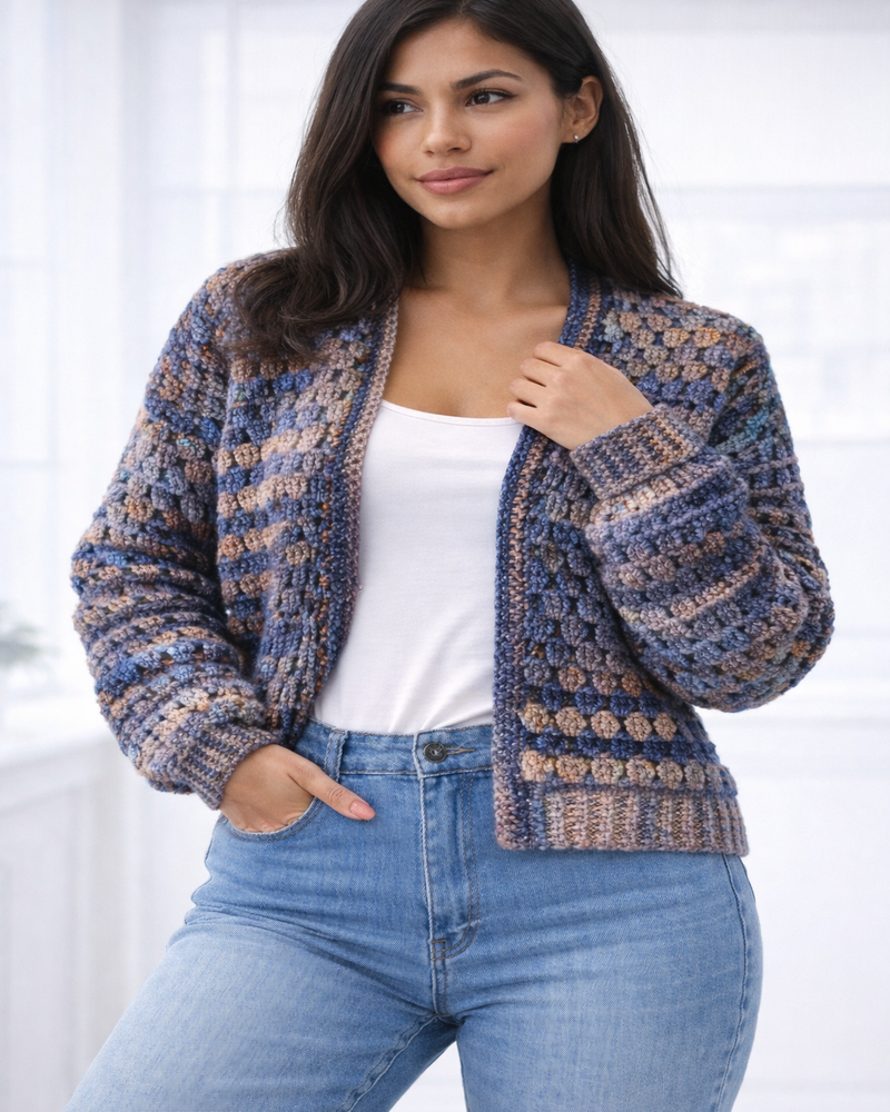 The Gradient Granny Cardigan Crochet Pattern PDF | Oversized Open-Front Cardigan Digital Download - Image 5
