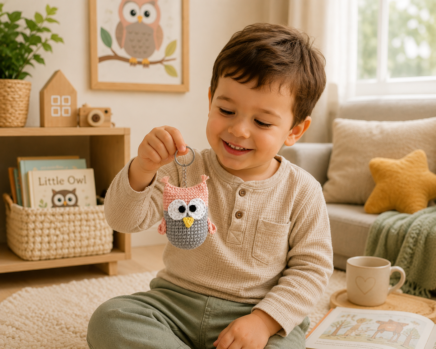 Crochet Owl Amigurumi Pattern, Handmade Keychain PDF Tutorial - Image 4